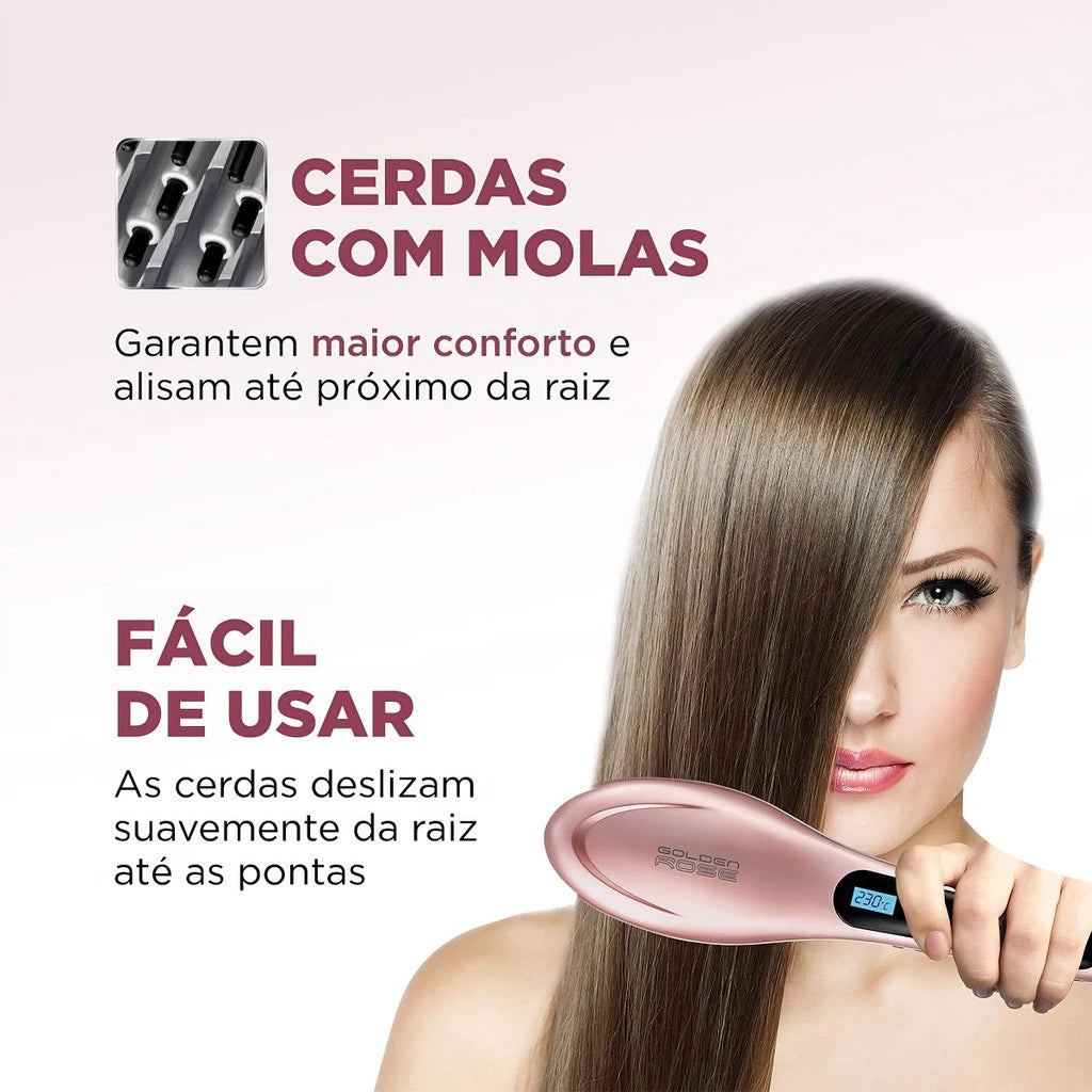 Escova Alisadora Elétrica Digital Line Mondial EA-02 Bivolt