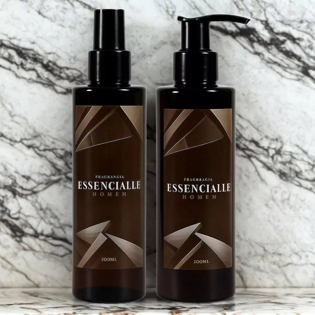 Essential Scented Men's Kit – Body Splash + Moisturizing Cream 200ml