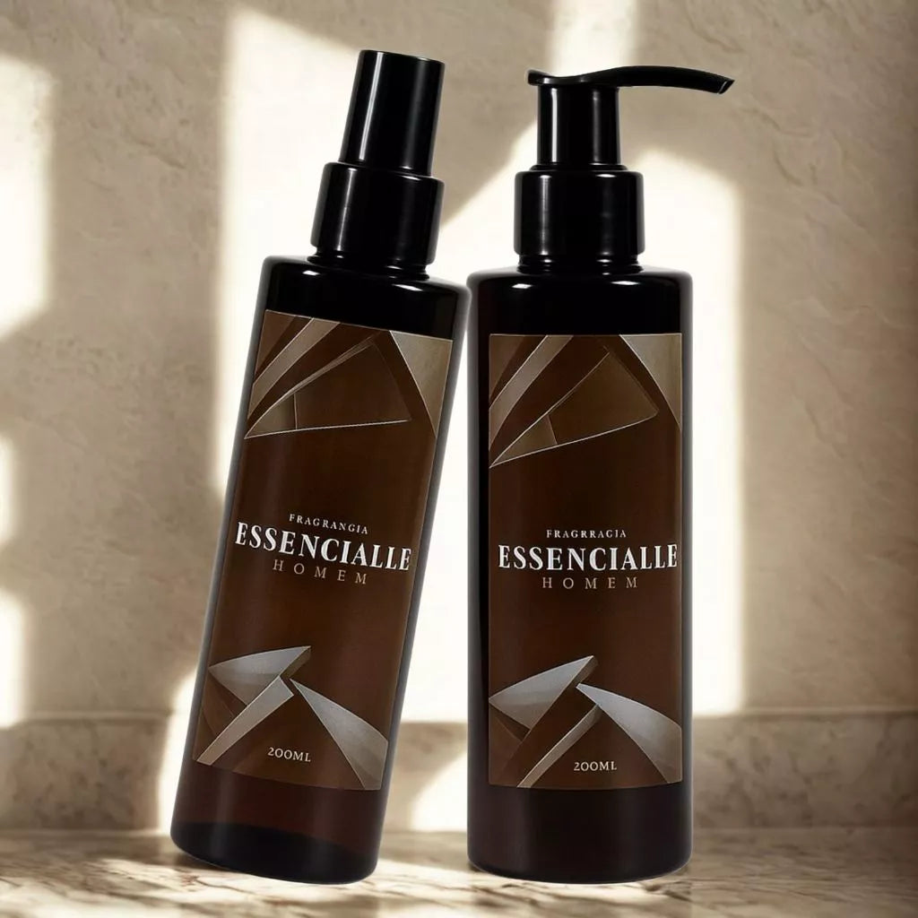 Kit Essencial Perfumado Masculino – Body Splash + Creme Hidratante 200ml