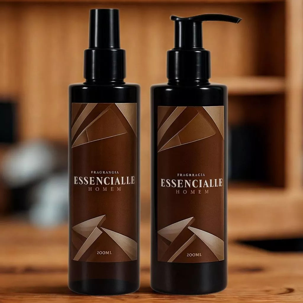 Kit Essencial Perfumado Masculino – Body Splash + Creme Hidratante 200ml