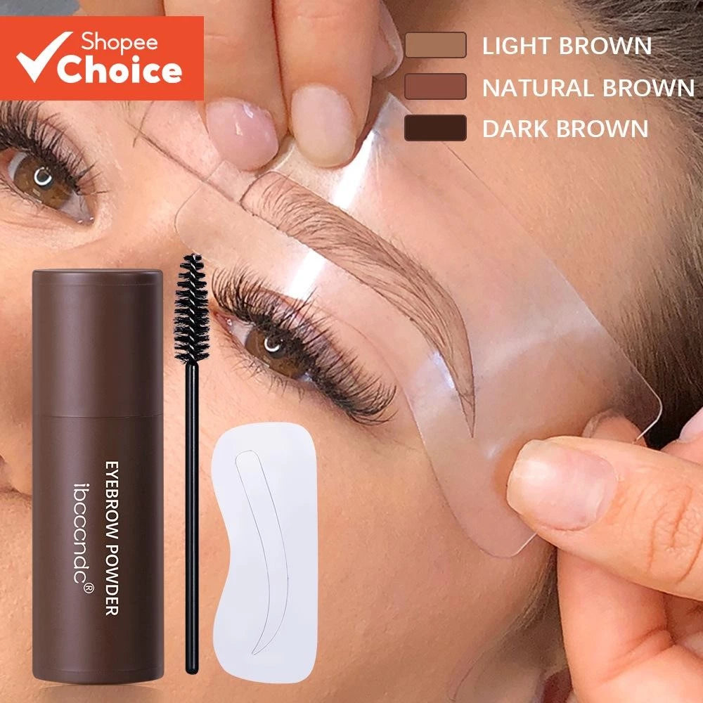 Eyebrow Stamp Kit with 10 Reusable Stencils – Natural Defined Eyebrows, Waterproof & Long Lasting