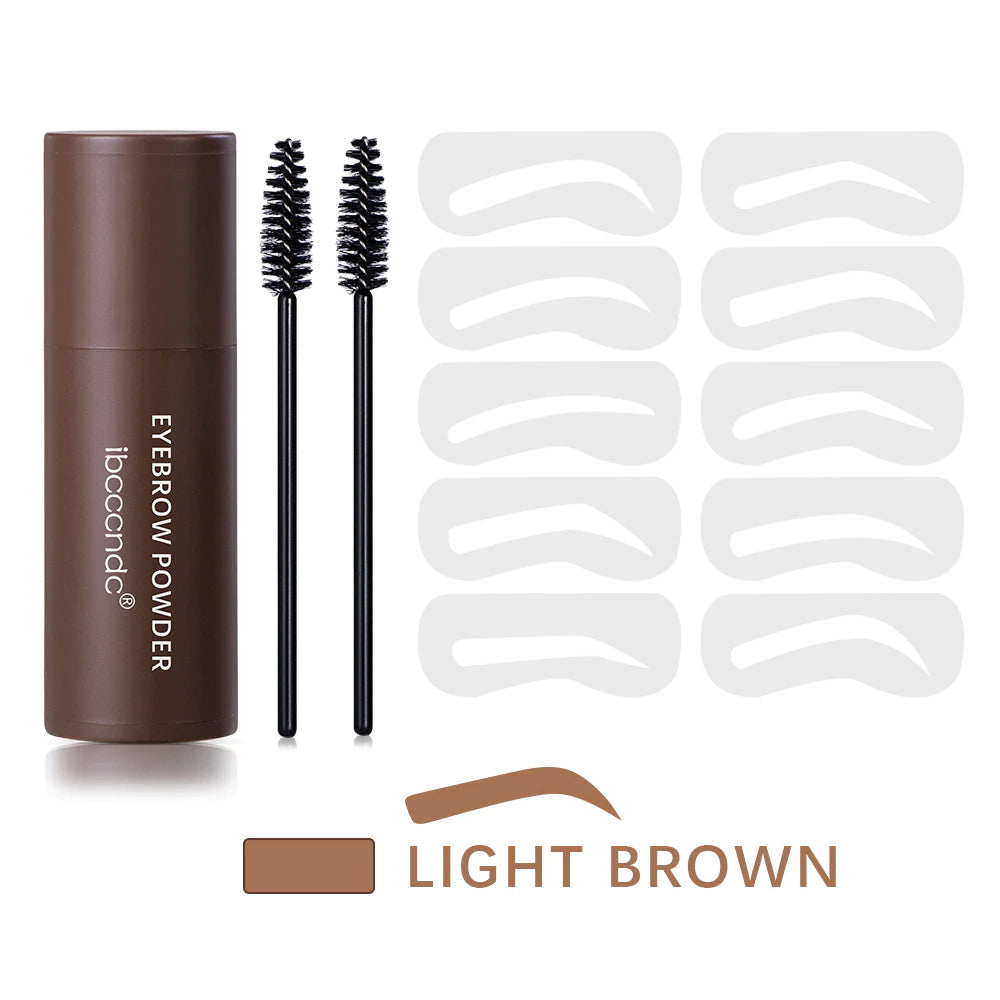 Eyebrow Stamp Kit with 10 Reusable Stencils – Natural Defined Eyebrows, Waterproof & Long Lasting