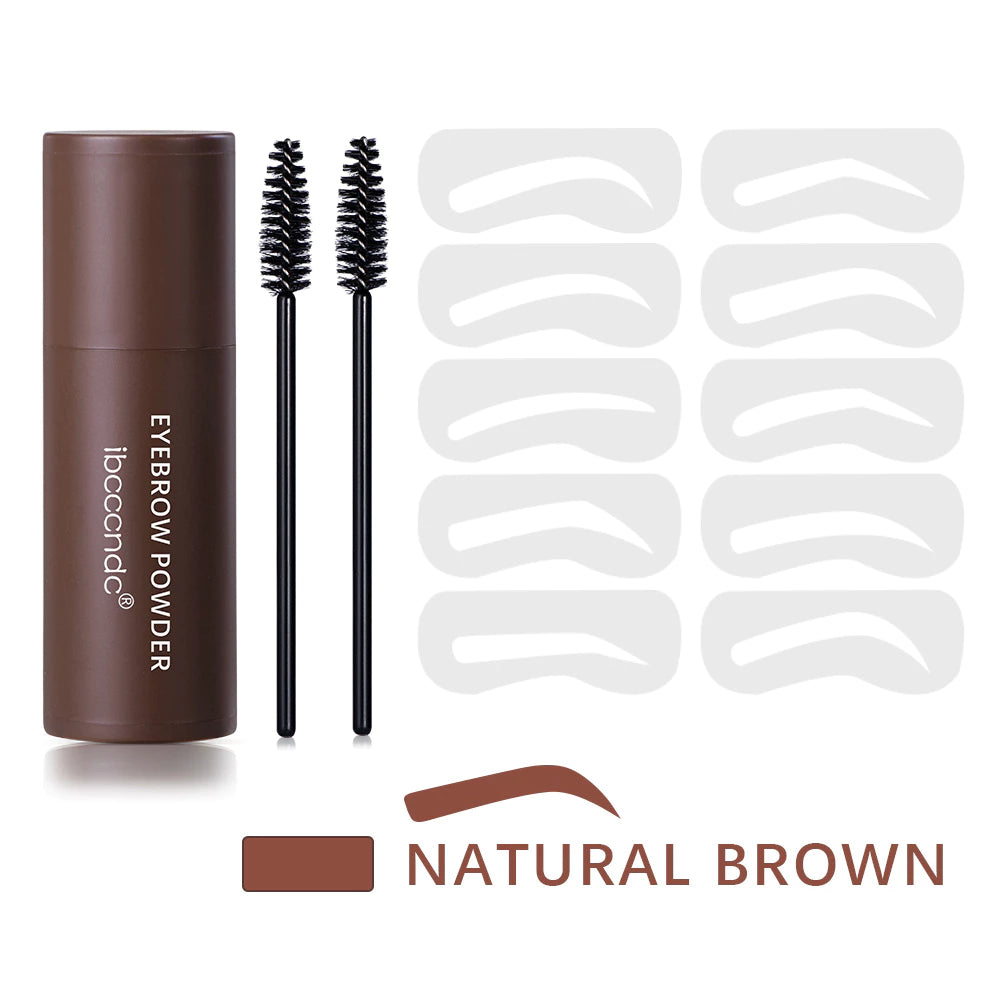 Eyebrow Stamp Kit with 10 Reusable Stencils – Natural Defined Eyebrows, Waterproof & Long Lasting