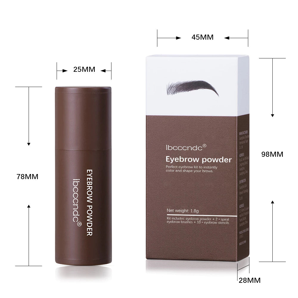 Eyebrow Stamp Kit with 10 Reusable Stencils – Natural Defined Eyebrows, Waterproof & Long Lasting