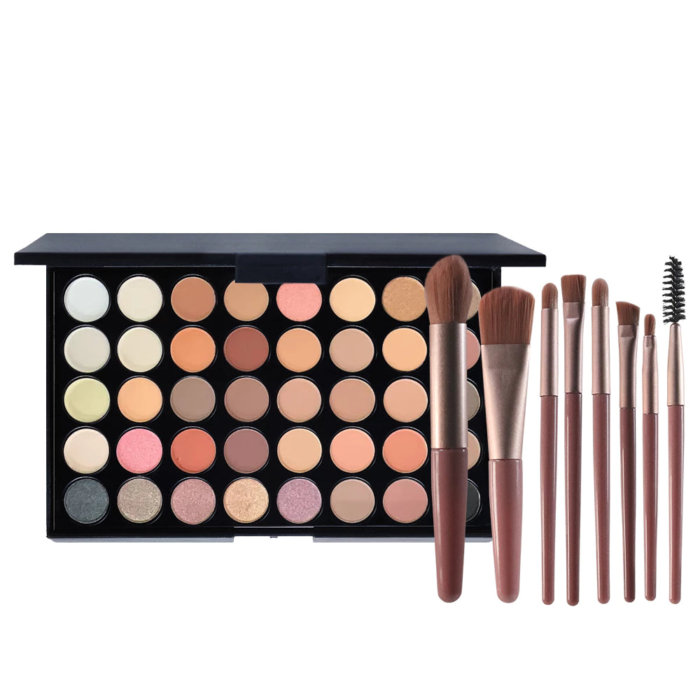 Paleta de Sombras 40 Cores – Matte e Cintilante, Alta Pigmentação, Longa Duração