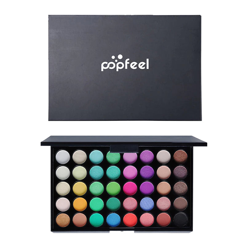 Paleta de Sombras 40 Cores – Matte e Cintilante, Alta Pigmentação, Longa Duração