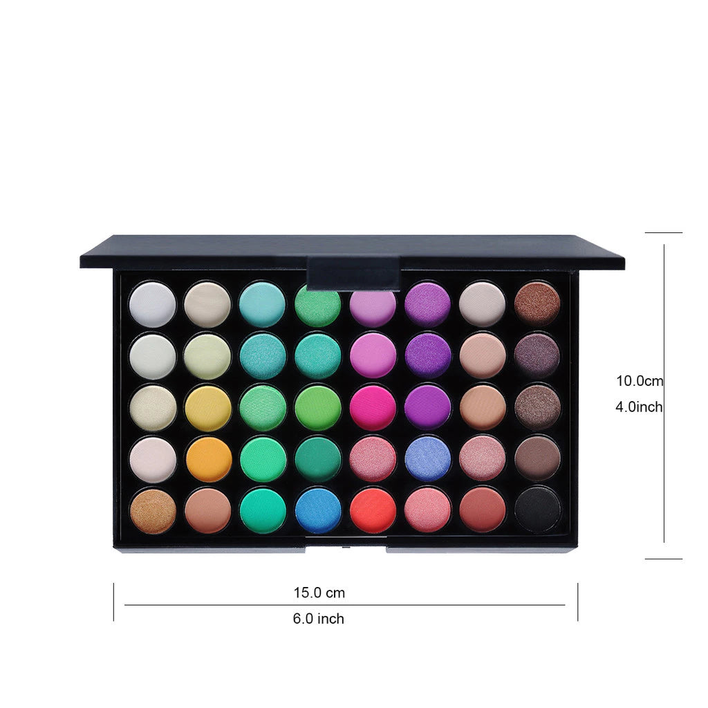 Paleta de Sombras 40 Cores – Matte e Cintilante, Alta Pigmentação, Longa Duração