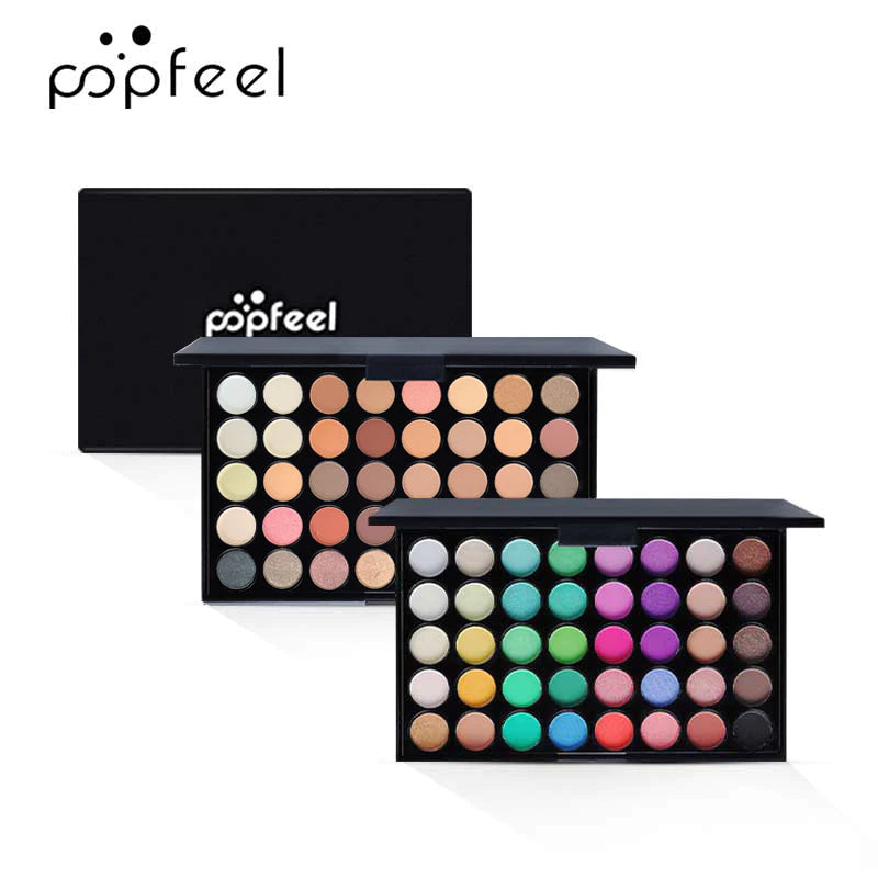 Paleta de Sombras 40 Cores – Matte e Cintilante, Alta Pigmentação, Longa Duração