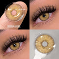 Eyeshare 2 Pieces Brown Contact Lenses – Yearly Cosmetic Makeup Lenses for Men & Women
