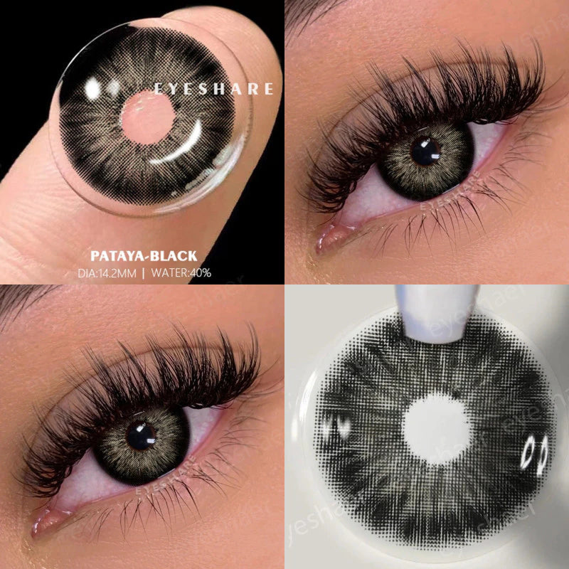 Eyeshare 2 Pieces Brown Contact Lenses – Yearly Cosmetic Makeup Lenses for Men & Women