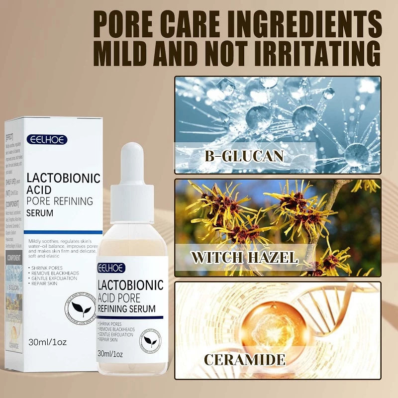 FDA Lactobionic Acid Hyaluronic Serum Moisturizing Smooth Pores Firm Repair Essence