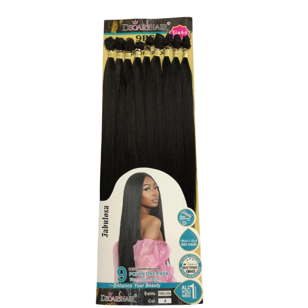 Fabulous Straight Bio Fiber Hair DsoarHair 75-80cm ±300g 9pcs