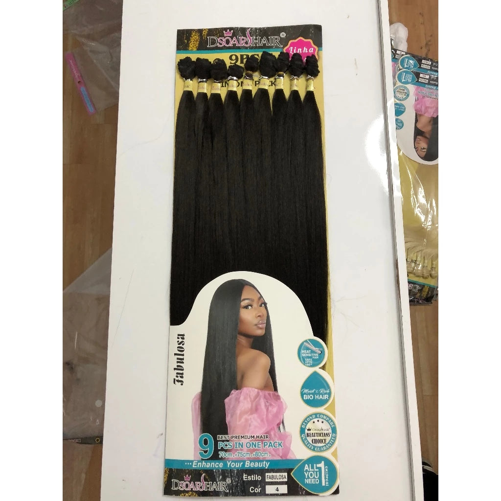 Fabulous Straight Bio Fiber Hair DsoarHair 75-80cm ±300g 9pcs