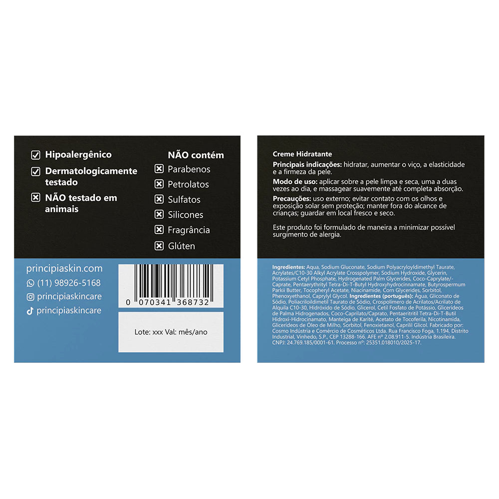 Facial Moisturizing Cream 5% Shea Butter + 5% Glycerin + 2% Niacinamide CH-01 50g