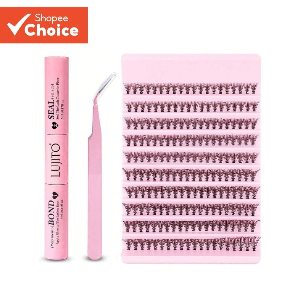 False Eyelashes 200Pcs D Volume 0.07mm Set – 8-16mm Extension Kit