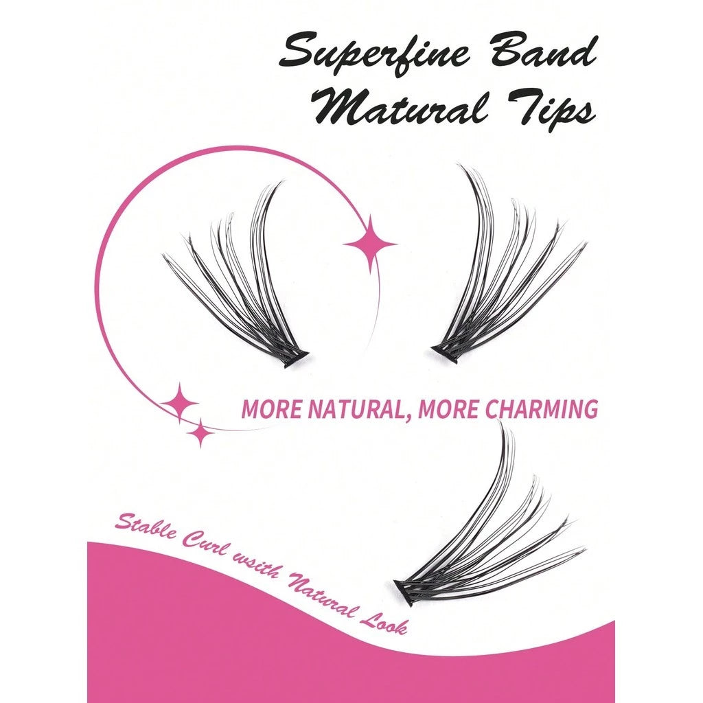 False Eyelashes 200Pcs D Volume 0.07mm Set – 8-16mm Extension Kit