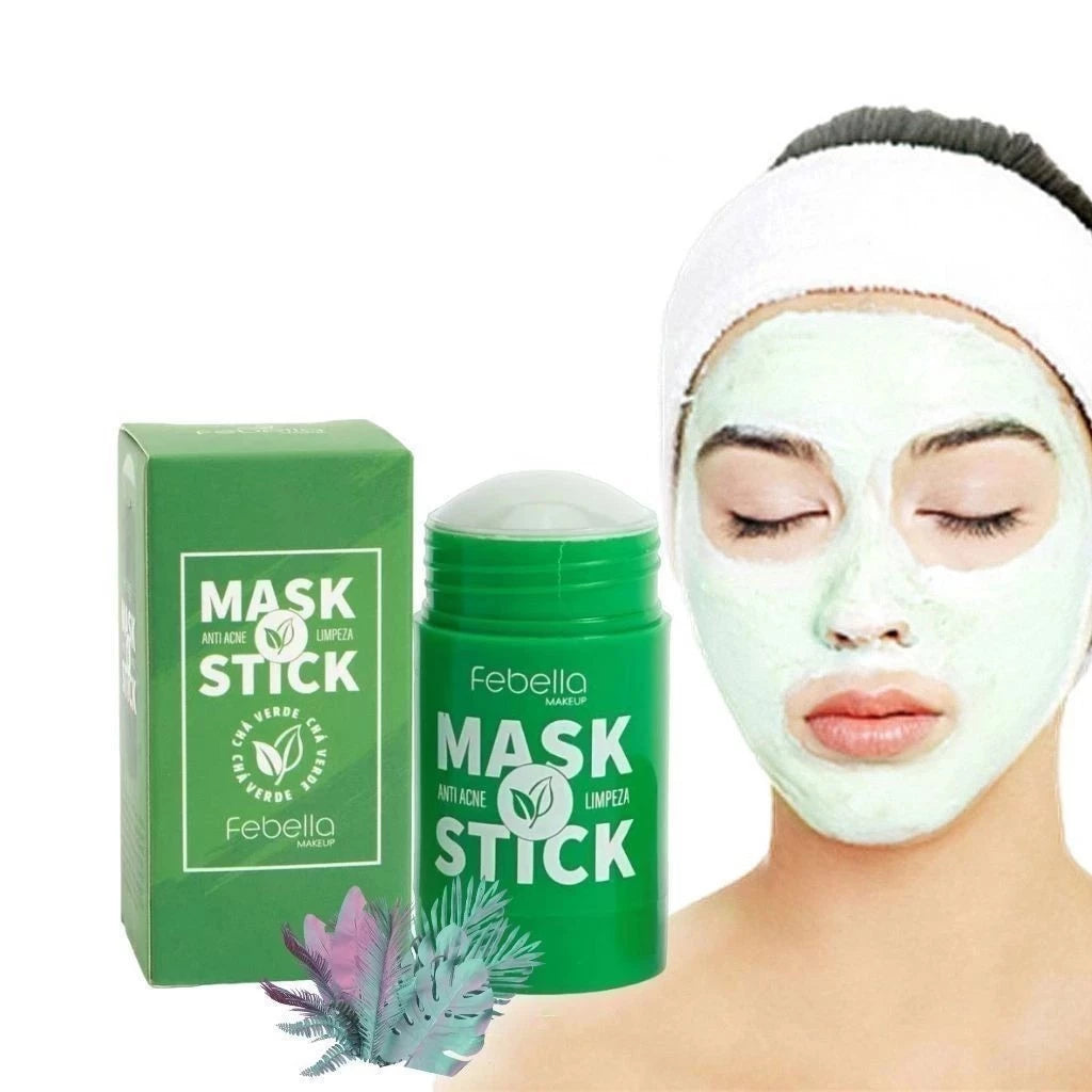 FEBELLA Green Tea Mask Stick – Blackhead Removal, Anti-Acne, Moisturizing & Whitening Face Mask