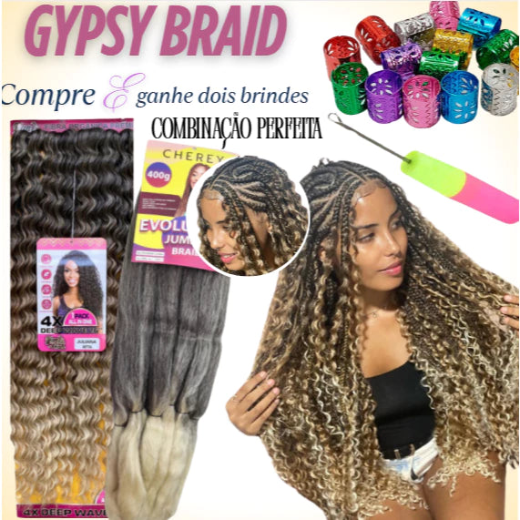 Gypsy Braids Combo with Curls Jumbo Kit + Curly Organic Hair