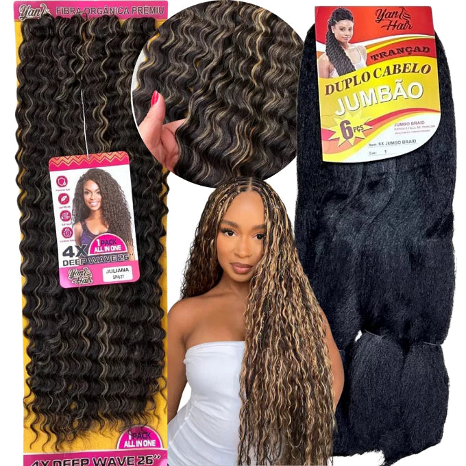 Gypsy Braids Combo with Curls Jumbo Kit + Curly Organic Hair