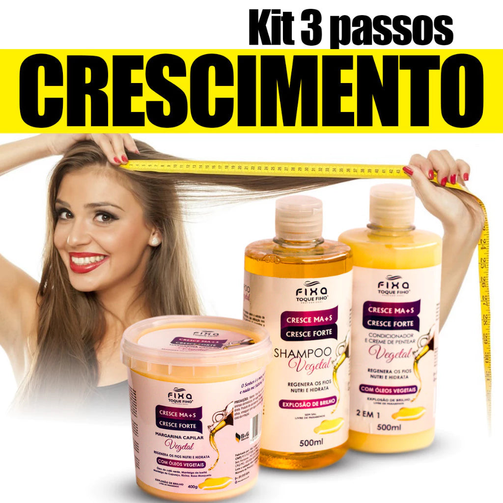 Hair Growth Kit Shampoo Conditioner and Mask Hydration Grows More Grows Strong Anti-Hair Loss