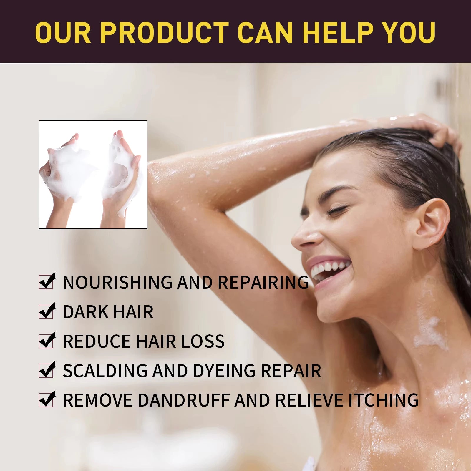 He Shou Wu Hair Shampoo – Moisturizes, Repairs & Naturally Darkens Hair