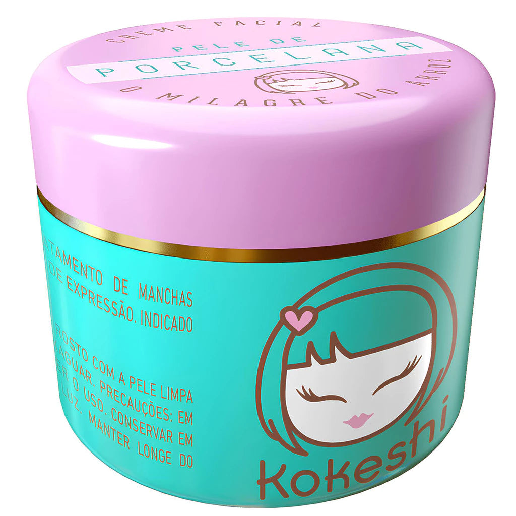 Kokeshi Hidratante Facial Pele de Porcelana – Creme Facial Rosa Mosqueta