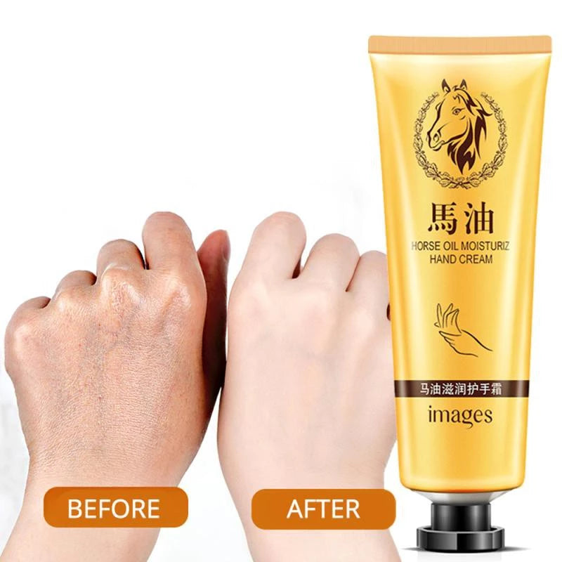 Horse Oil Repair Hand Cream – Moisturizing, Anti-Chapping & Whitening