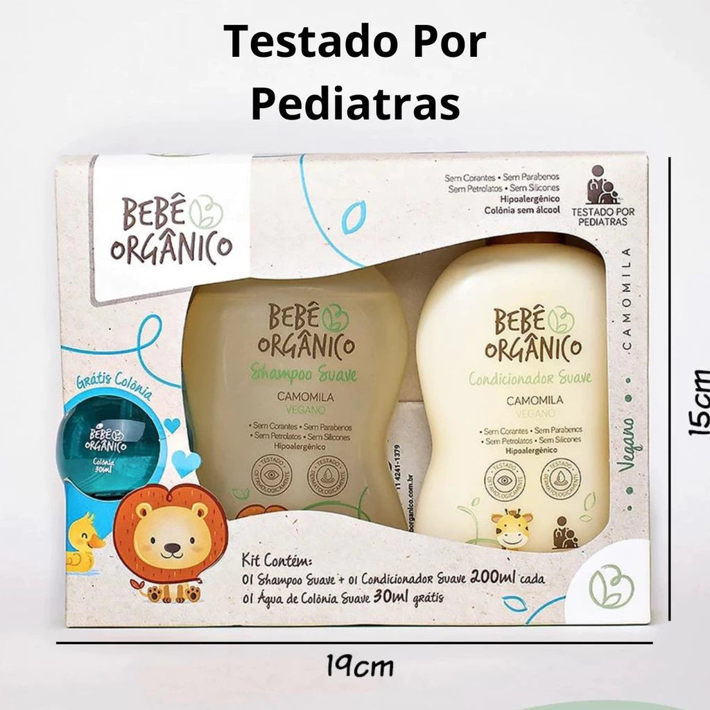 Hydration Kit Shampoo + Conditioner + Alcohol-Free Cologne + Moisturizing Lotion - Baby Child 630ml