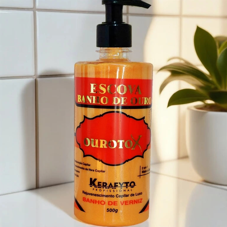 Hydration and Recovery Mask - Shine in 5 Minutes Immediate Result! Ourotox Kerafyto Gold Bath 500 G