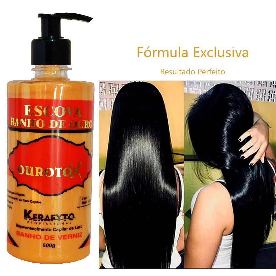 Hydration and Recovery Mask - Shine in 5 Minutes Immediate Result! Ourotox Kerafyto Gold Bath 500 G