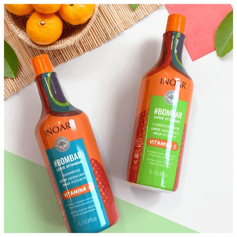 Inoar Bombar Super Vitamins Shampoo and Conditioner Kit 2L