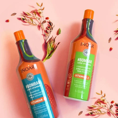 Inoar Bombar Super Vitamins Shampoo and Conditioner Kit 2L