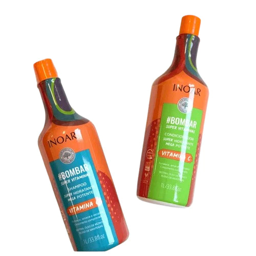 Inoar Bombar Super Vitamins Shampoo and Conditioner Kit 2L