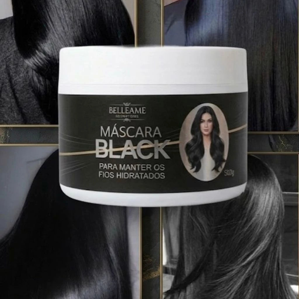 Kit Shampoo e Máscara Tonalizante Preto Intenso - Sem Amônia