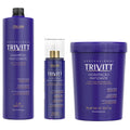 Kit Profissional Trivitt Matização Shampoo 1L + Máscara 1kg + Fluido