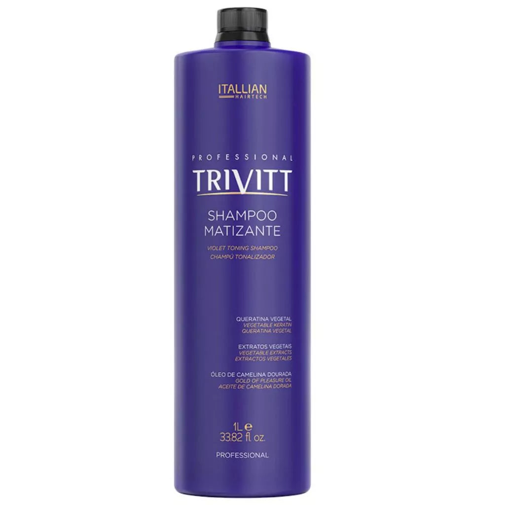 Kit Profissional Trivitt Matização Shampoo 1L + Máscara 1kg + Fluido
