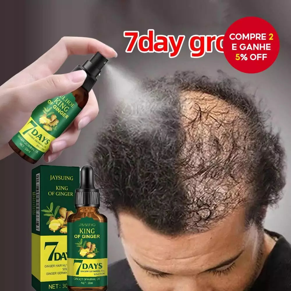Jaysuing Hair Growth Oil - Ginger Essence King 7 Days Hair Loss & Growth Serum