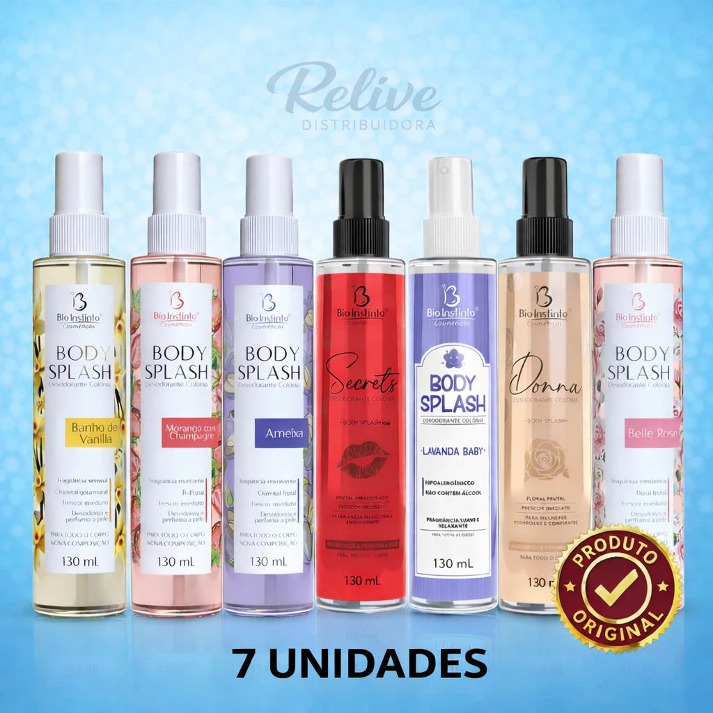 KIT 07 Body Splash BIO INSTINTO 130ml – Perfume Cologne & Body Deodorant Day & Night