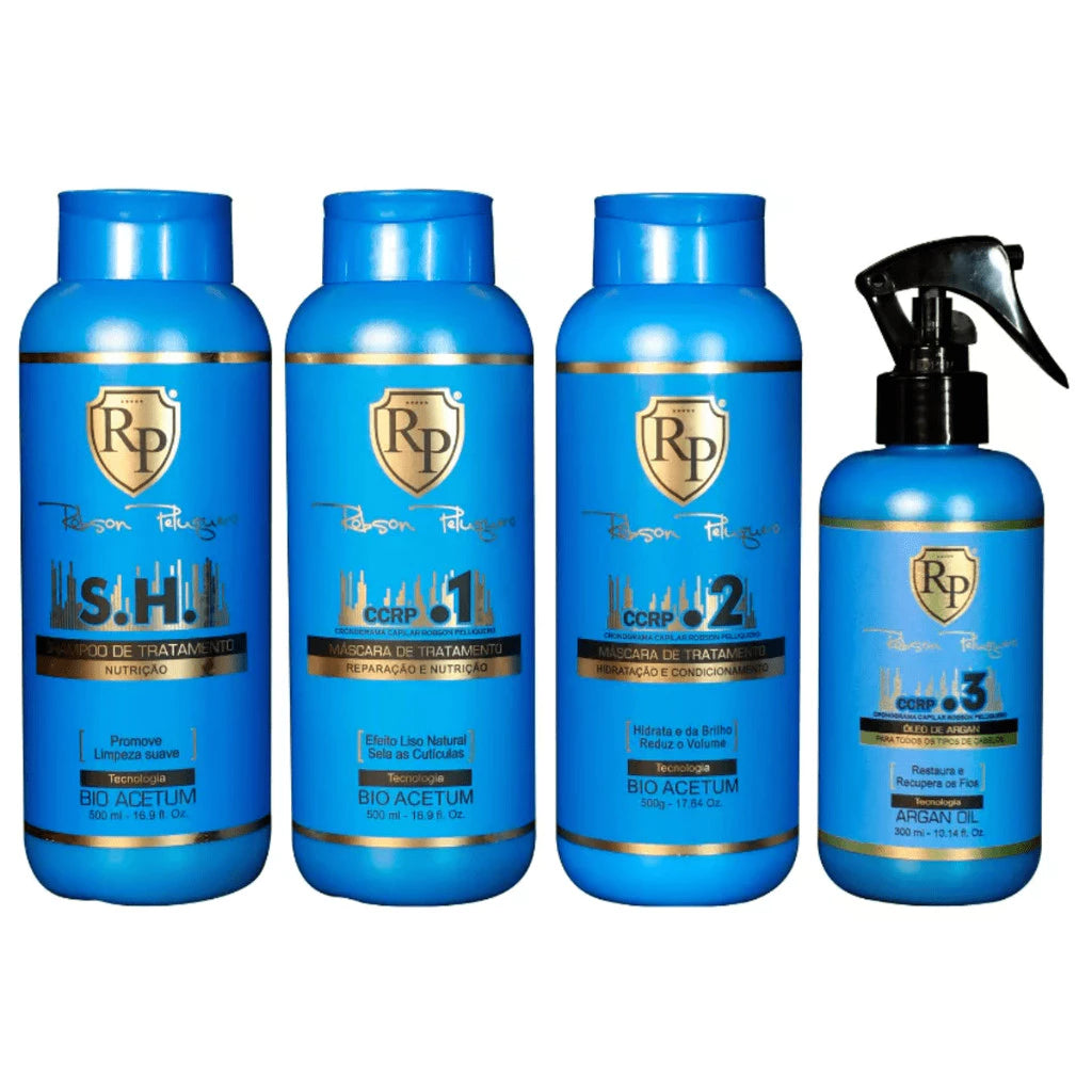 Kit Cronograma Capilar CCRP Robson Peluquero 4 Passos