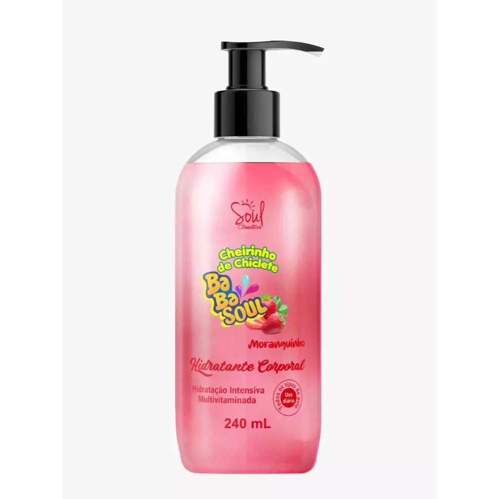 Babasoul Kit 3 Body Moisturizers 240ml – Bubblegum, Watermelon & Strawberry