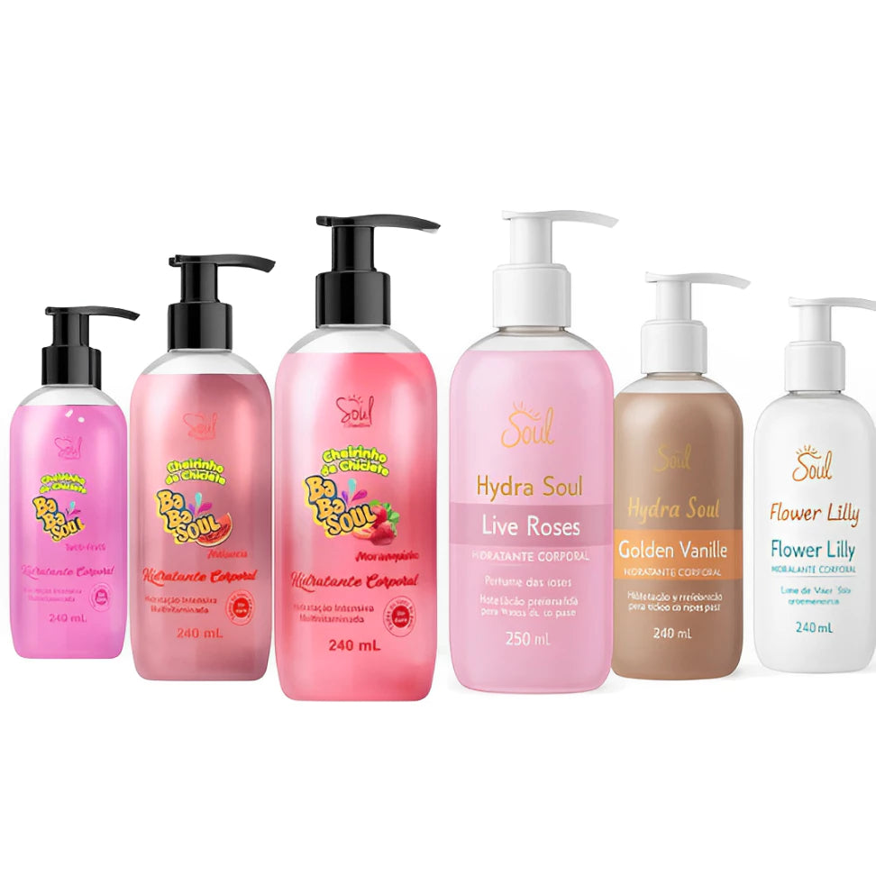 Babasoul Kit 3 Body Moisturizers 240ml – Bubblegum, Watermelon & Strawberry