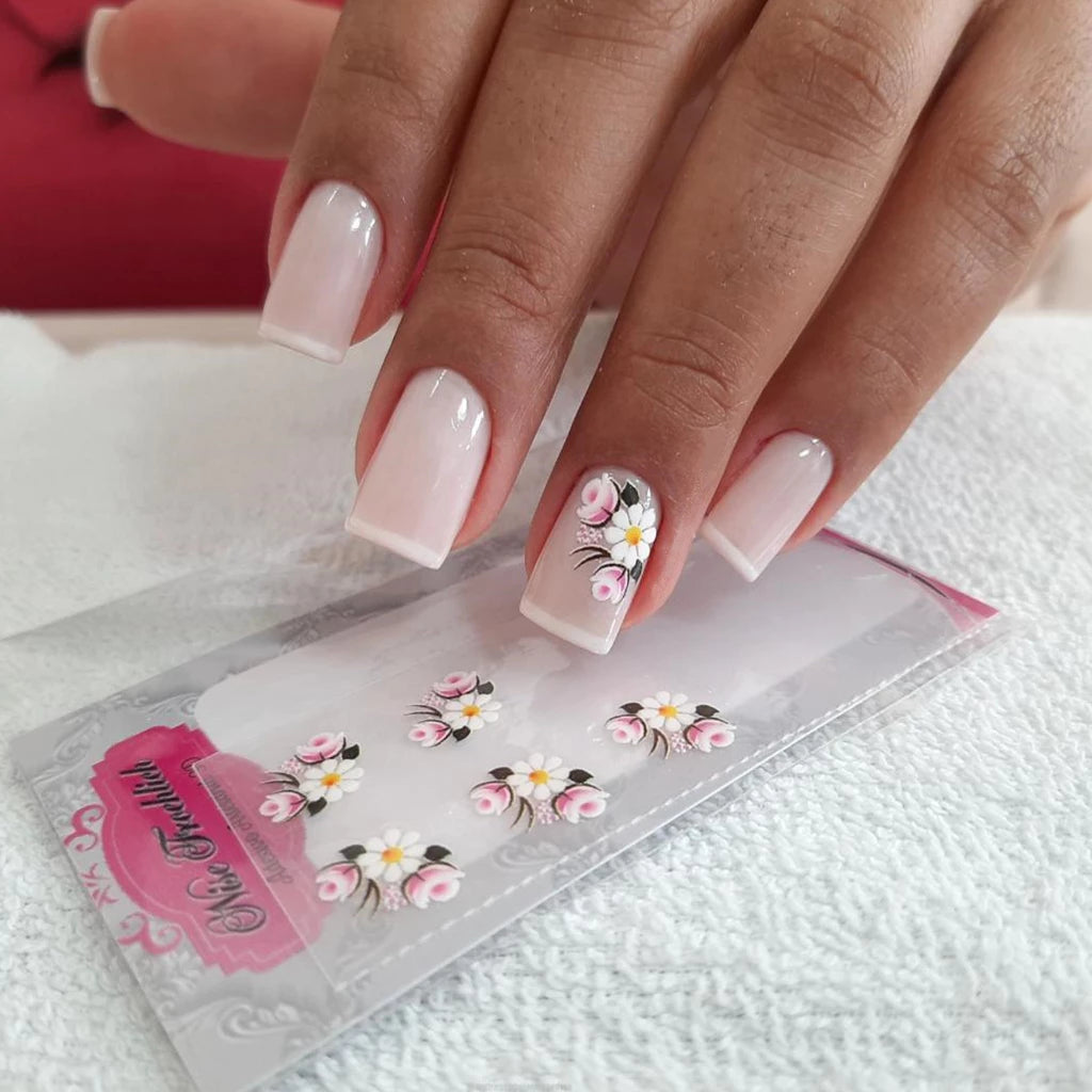 Kit 100 nail stickers for nail decoration - 10 sheets