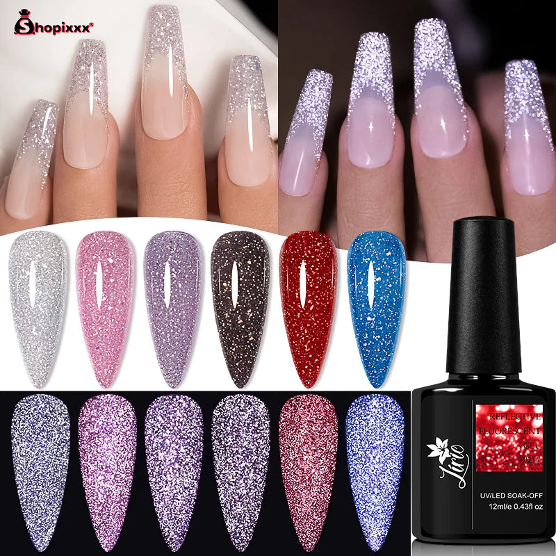 Kit 12 Lirio Cat Eye Reflective Gel Polish 12ml Nail Art Designer Nail Polishes