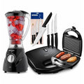 Kit Liquidificador Britânia Turbo 600W + Sanduicheira Grill 750W Preto com Facas