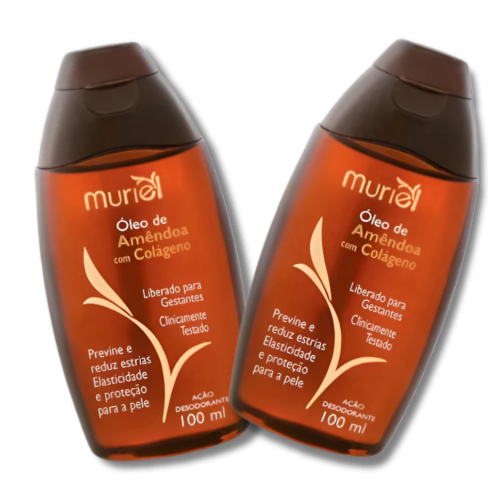 Kit 2 Óleos Corporais Amêndoa Muriel 100ml – Escolha seu Par (Sortido ou Igual)