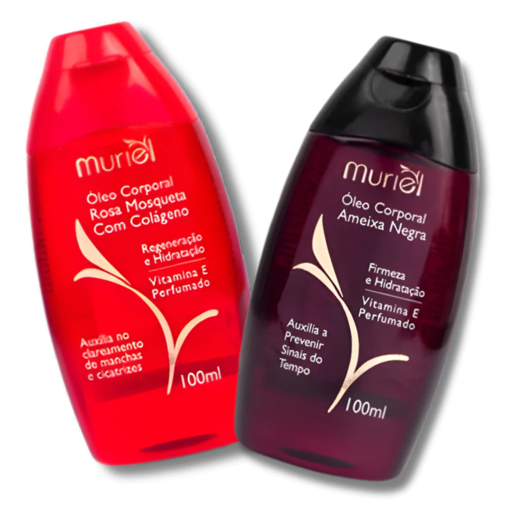 Kit 2 Óleos Corporais Amêndoa Muriel 100ml – Escolha seu Par (Sortido ou Igual)