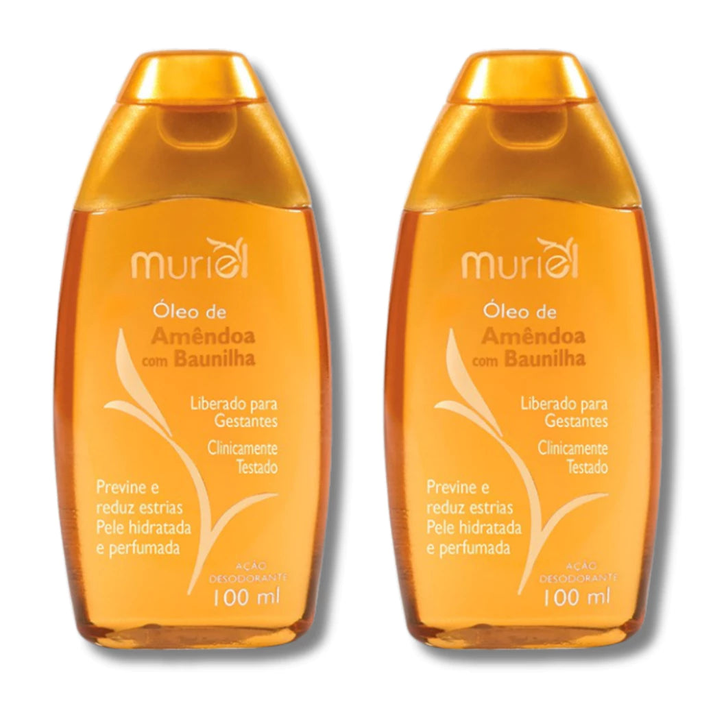 Kit 2 Óleos Corporais Amêndoa Muriel 100ml – Escolha seu Par (Sortido ou Igual)