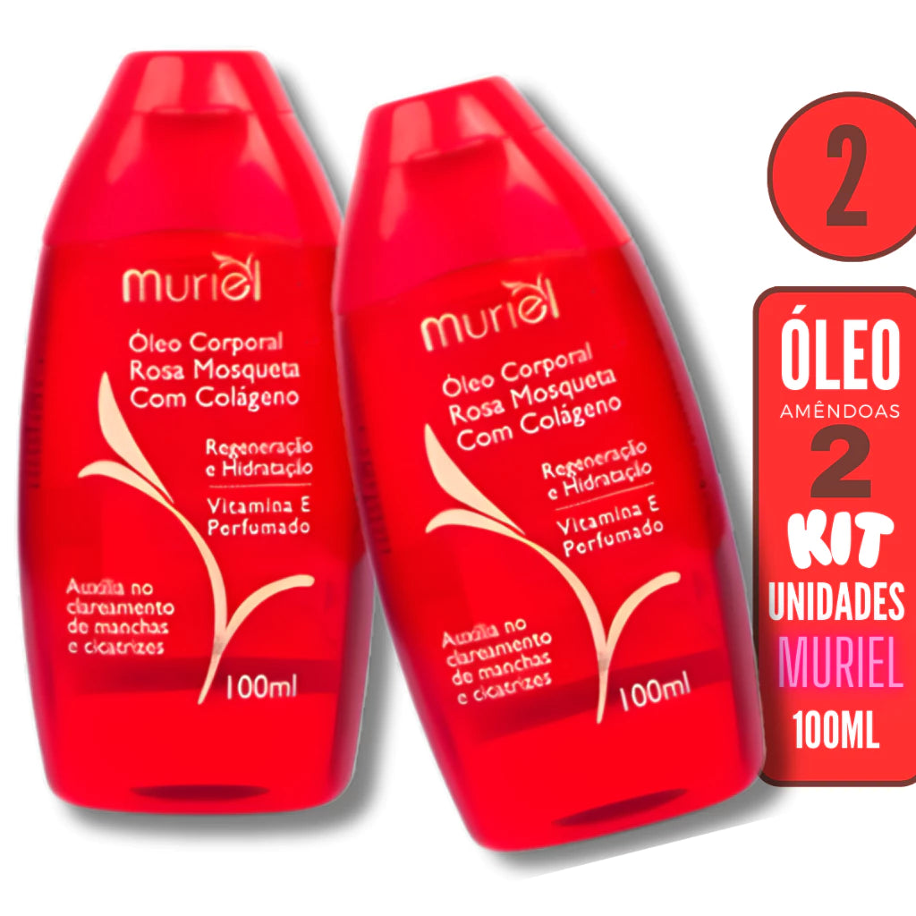 Kit 2 Óleos Corporais Amêndoa Muriel 100ml – Escolha seu Par (Sortido ou Igual)