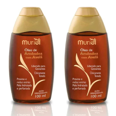 Kit 2 Óleos Corporais Amêndoa Muriel 100ml – Escolha seu Par (Sortido ou Igual)