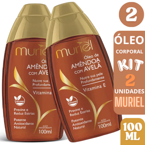 Kit 2 Óleos Corporais Amêndoa Muriel 100ml – Escolha seu Par (Sortido ou Igual)
